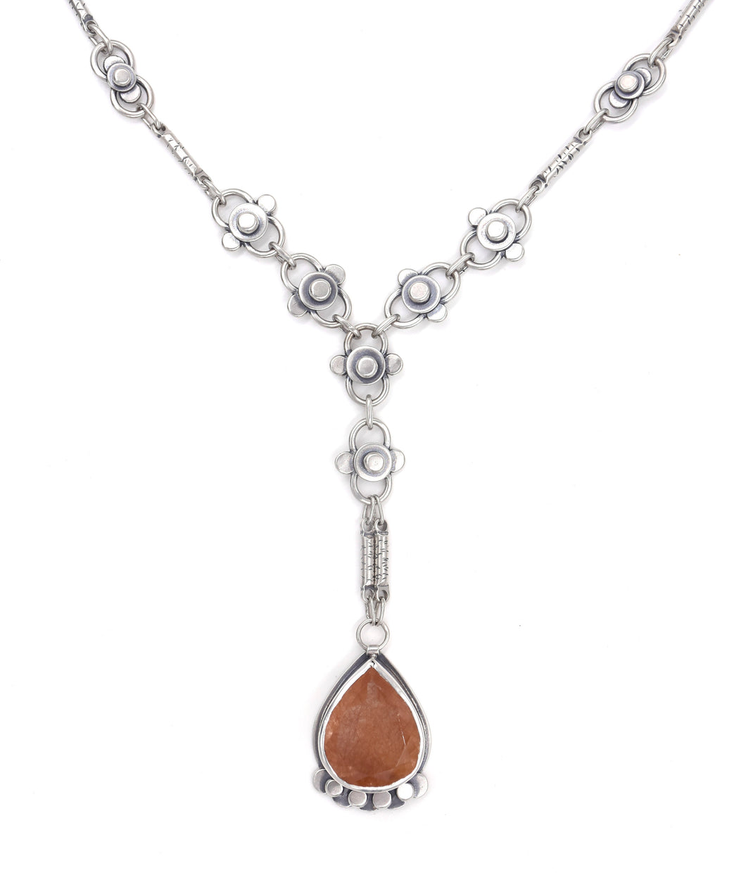 Autumn Lace Necklace- Pumpkin Rutilated Quartz