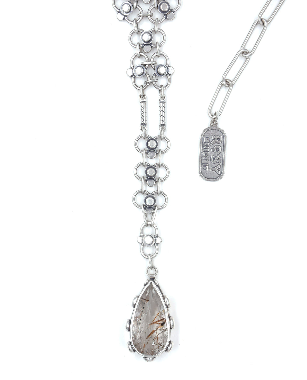 Autumn Lace Necklace- Crystal Rutilated Quartz