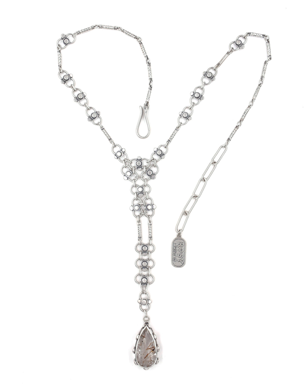 Autumn Lace Necklace- Crystal Rutilated Quartz