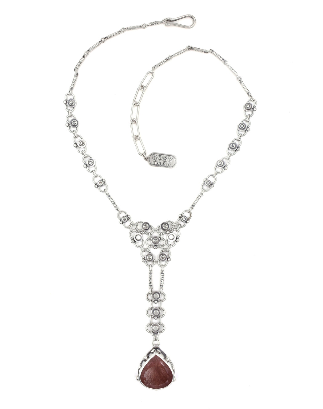 Autumn Lace Necklace- Rusty Rutilated Quartz