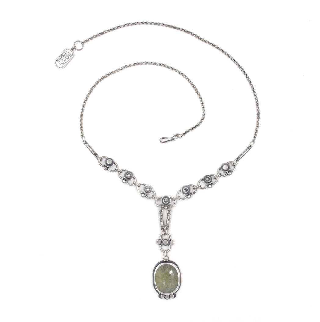 Autumn Lace Necklace- Sapphire