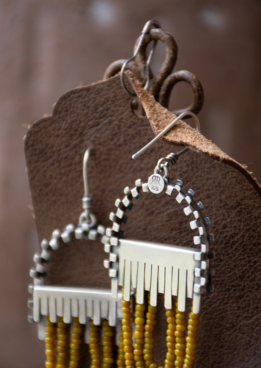 Folded and Fringed Earrings