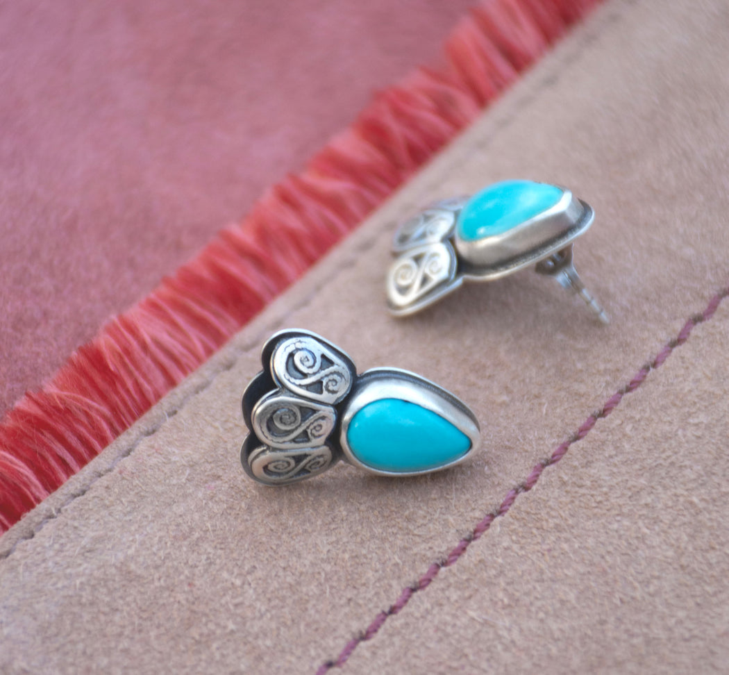 Honor Earrings - Kingman Turquoise Posts