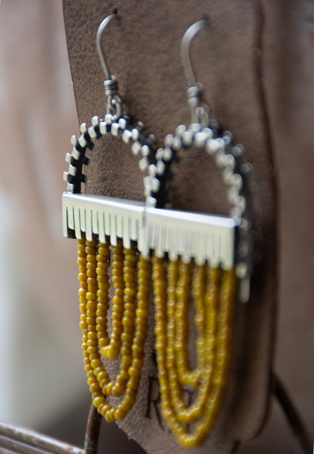 Folded and Fringed Earrings