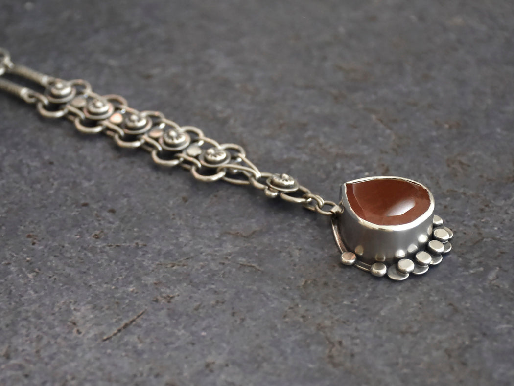 Autumn Lace Necklace- Russet Rutilated Quartz