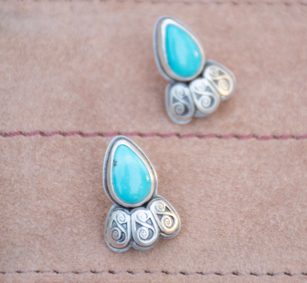 Honor Earrings - Kingman Turquoise Posts