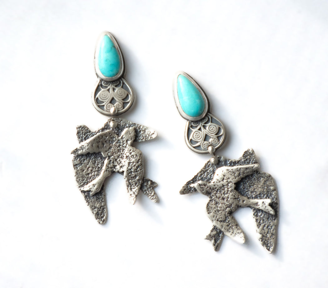 Held Earrings - Kingman Turquoise