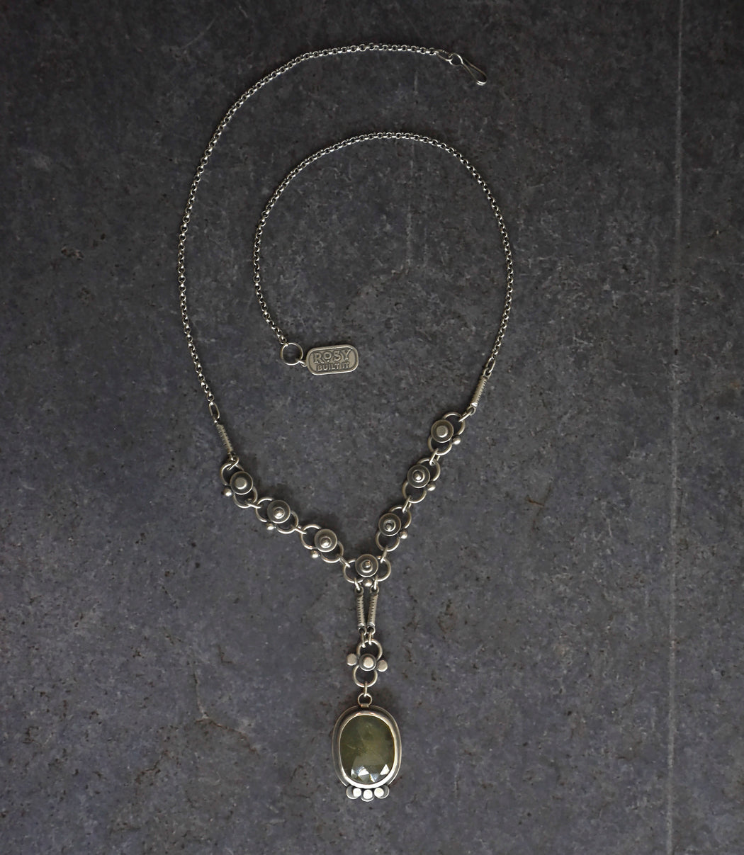 Autumn Lace Necklace- Sapphire