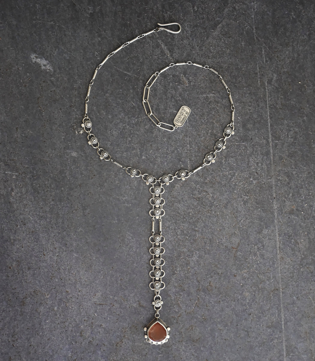 Autumn Lace Necklace- Russet Rutilated Quartz