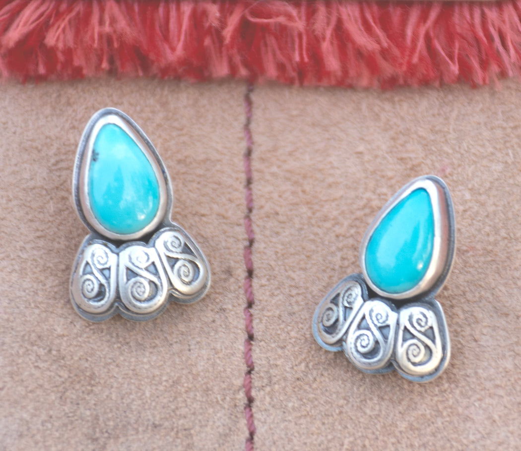 Honor Earrings - Kingman Turquoise Posts