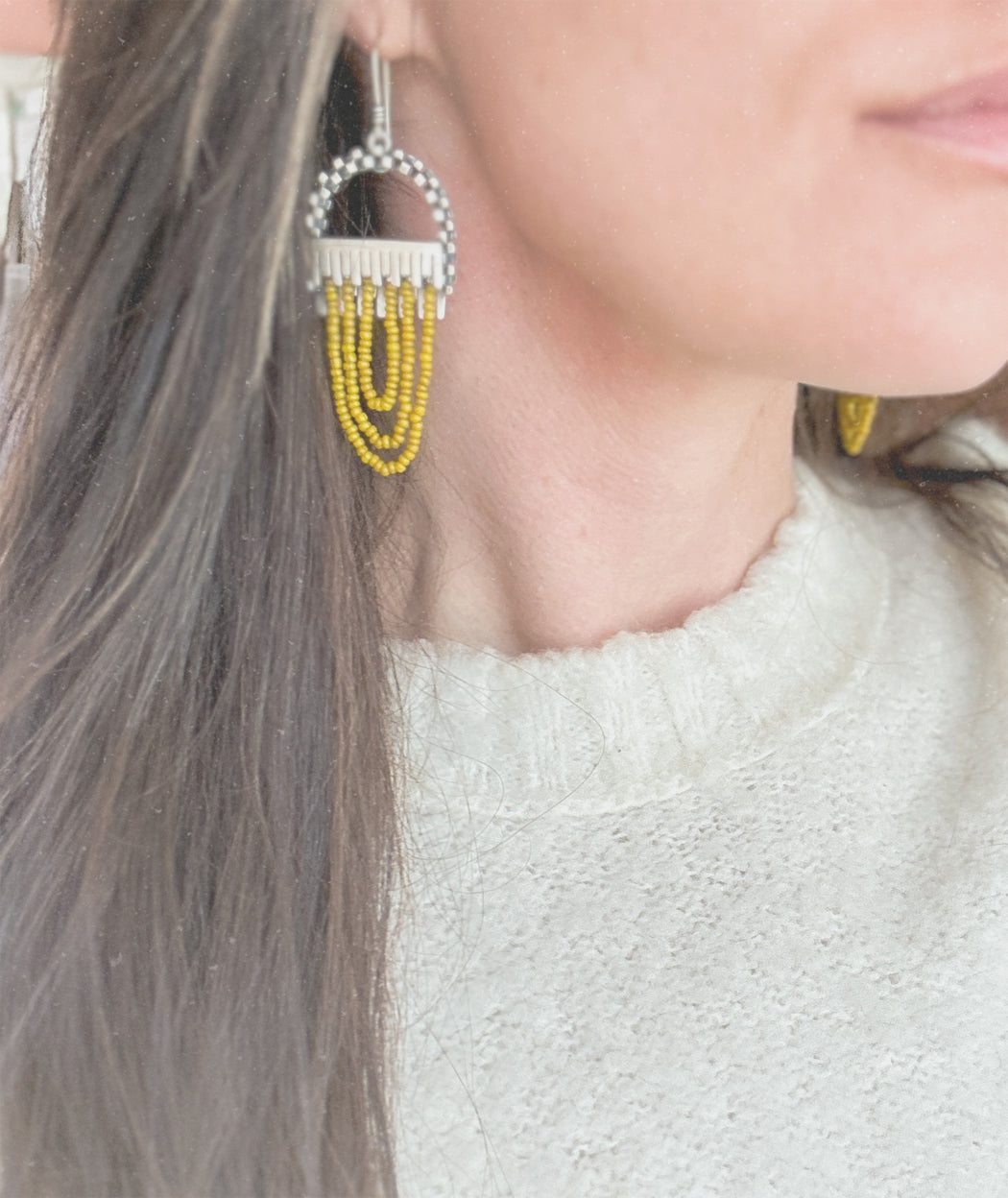 Folded and Fringed Earrings