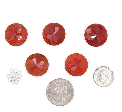 Sard (Chalcedony) Rounds- 15mm