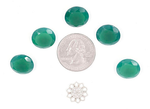 Green Onyx Rounds - 15mm