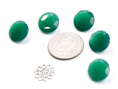 Green Onyx Rounds - 15mm