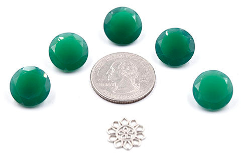 Green Onyx Rounds - 15mm
