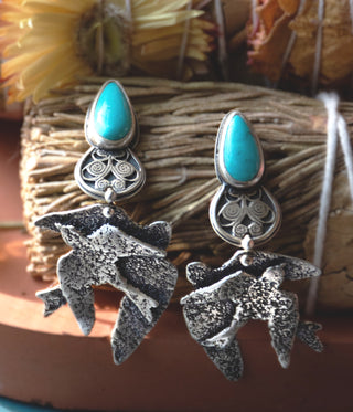 Held Earrings - Kingman Turquoise