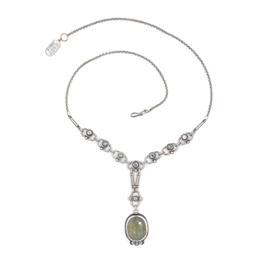Autumn Lace Necklace- Sapphire