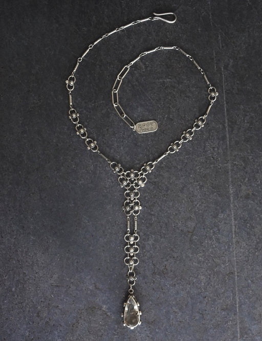 Autumn Lace Necklace- Crystal Rutilated Quartz